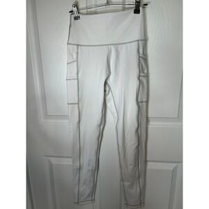 Aerie‎ Offline Goals White 7/8 Leggings High Rise Pockets Size Medium